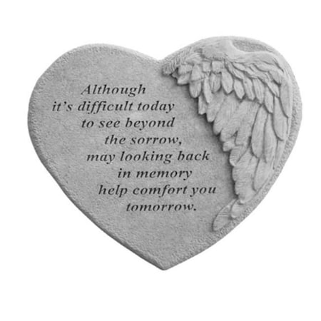 Kay Berry Kay Berry 08901 Winged Heart Memorial Stone - Although Its Difficult 8901